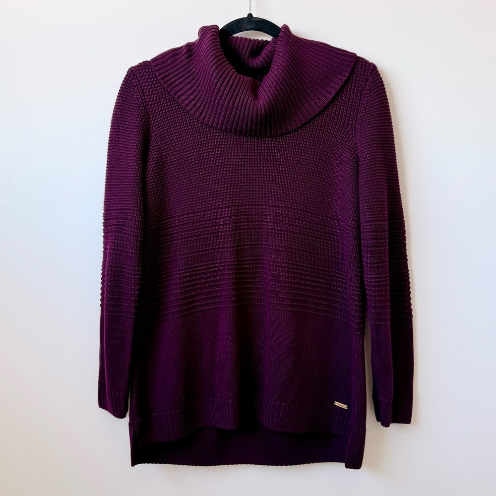Calvin Klein Deep Purple Cowl Neck Sweater